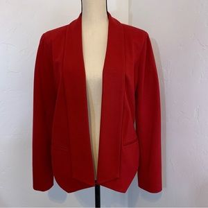 NWOT Chicos Open Front Fully Lined Red Jacket